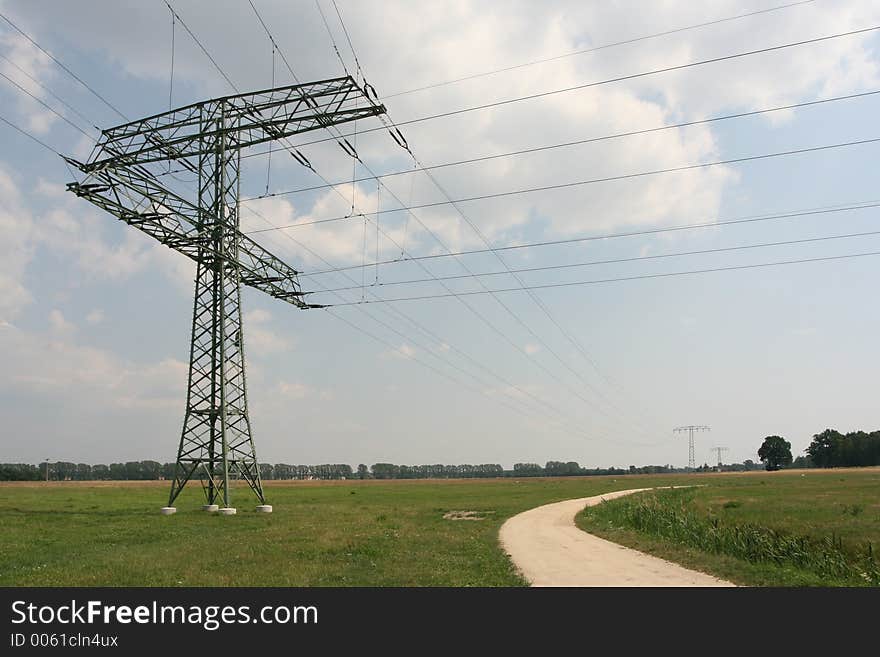 High voltage mast, germany. High voltage mast, germany