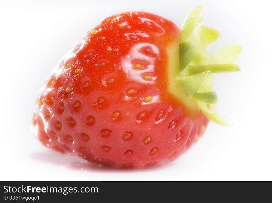 Isolated strawberry on a white background