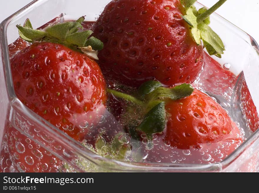 Strawberries in a glass. Strawberries in a glass