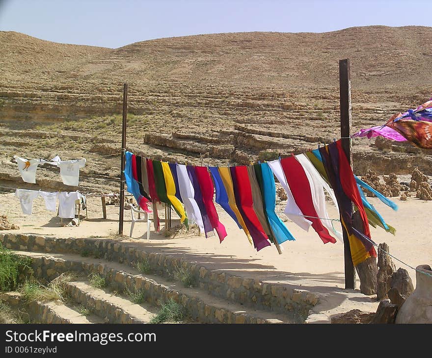 Local tourist shop in Mides Oasis in Tunisia