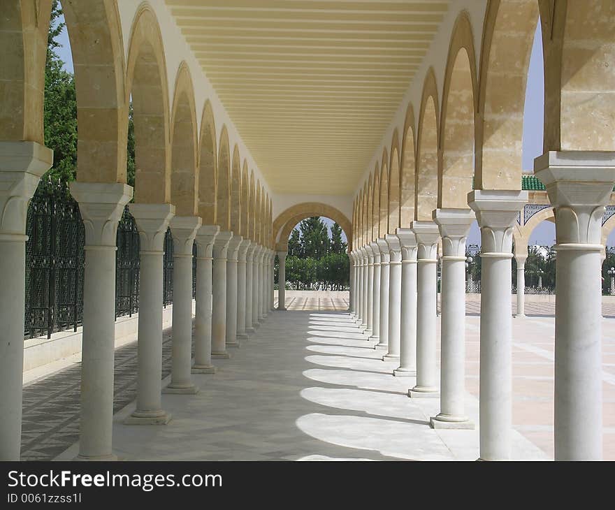 Part of president Habib Bourguiba's Tomb in Monasir (Tunisia). Part of president Habib Bourguiba's Tomb in Monasir (Tunisia)