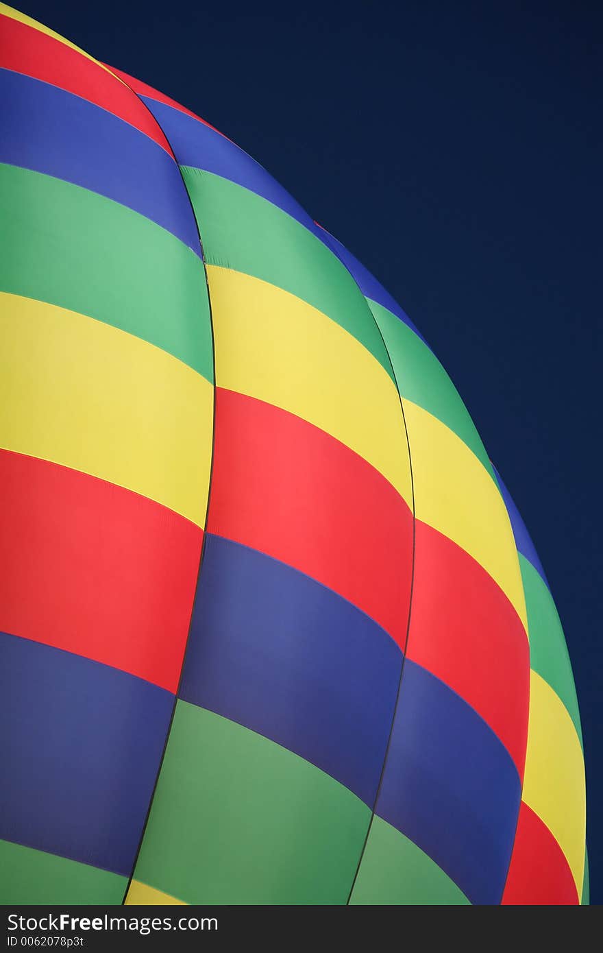 Colorful Checkered Hot Air Balloon Closeup