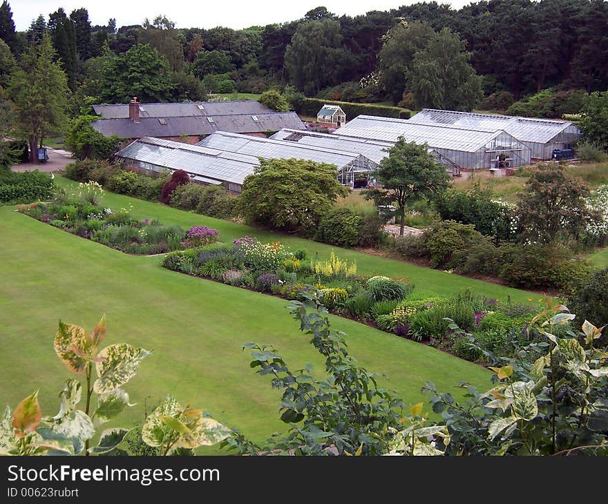 Green houses at Ness Gardens, Cheshire