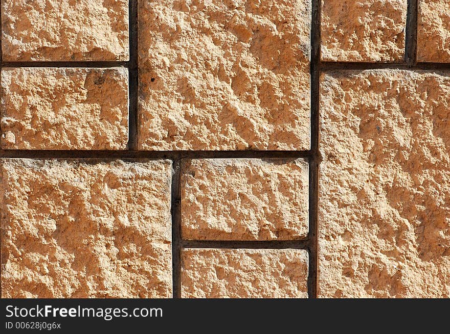 Wall constructed from big bricks. Wall constructed from big bricks