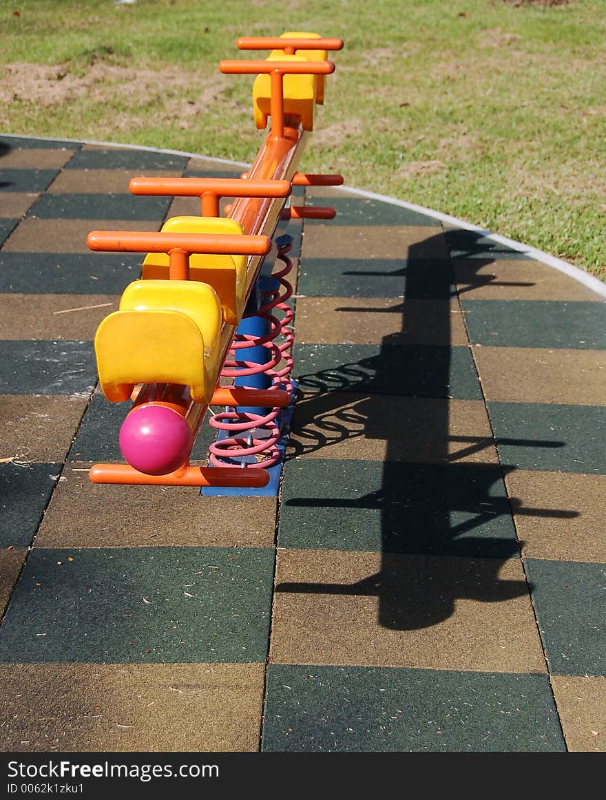 Rocking horse in a park. Rocking horse in a park