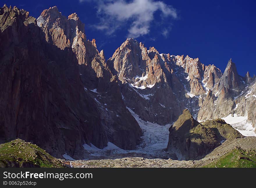 Aiguille Verte, les Alpes