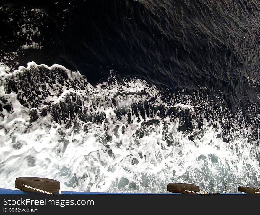 Voyage, Sea bubble on the ferryboat. Voyage, Sea bubble on the ferryboat