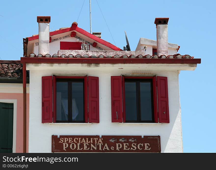 House in the Italian city Caorle. House in the Italian city Caorle