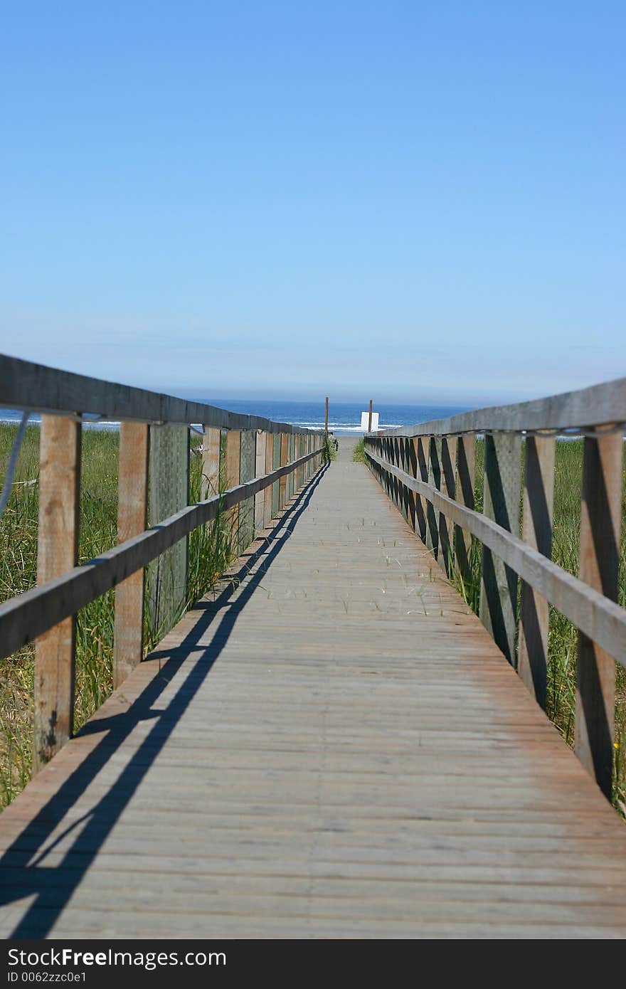 Pier to beach; room for copy