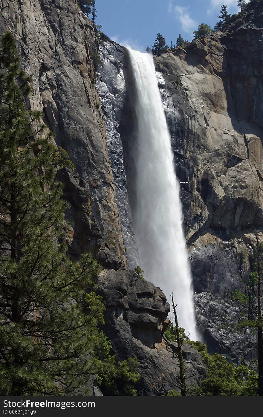 Bridal falls, Yosemite National Park, California. Bridal falls, Yosemite National Park, California