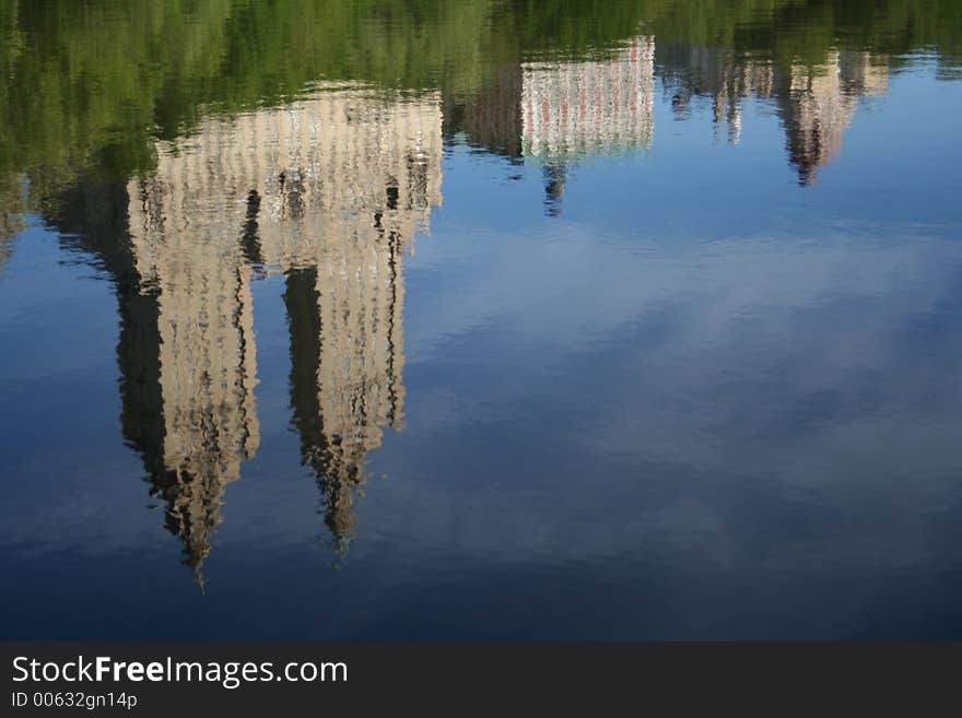 Reflected Buildings overlooking Central Park