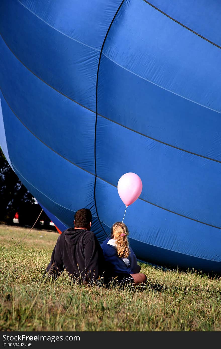 Hot Air Balloon On Ground