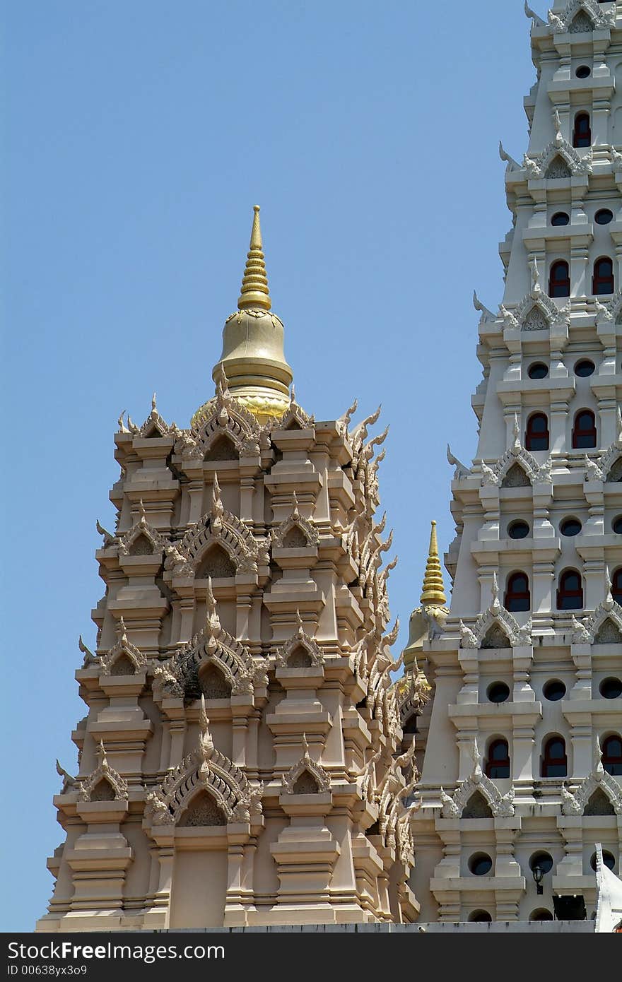 Detail of Vietnamese style temple in Thailand