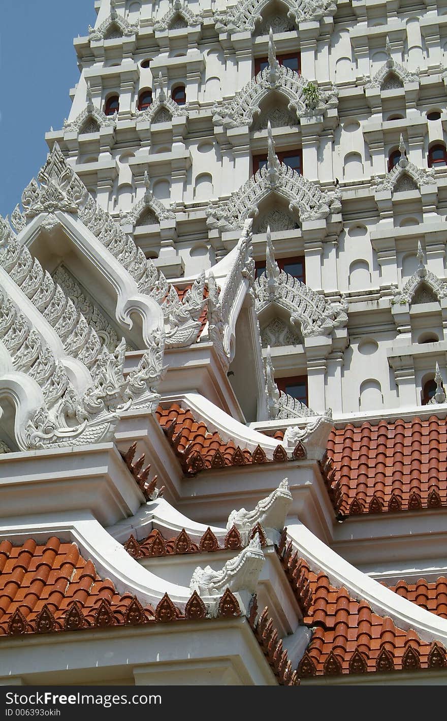 Detail of Vietnamese style temple in Thailand