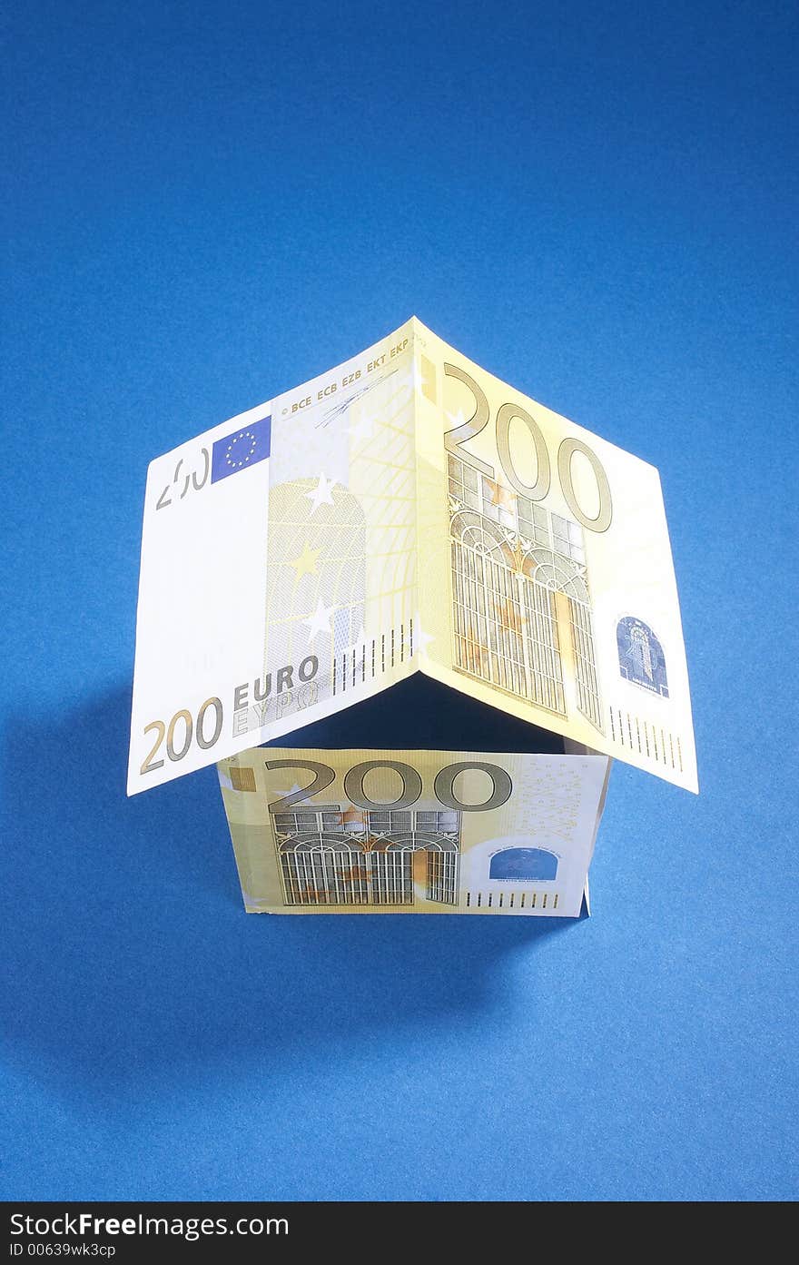 House made out of european paper-money. House made out of european paper-money