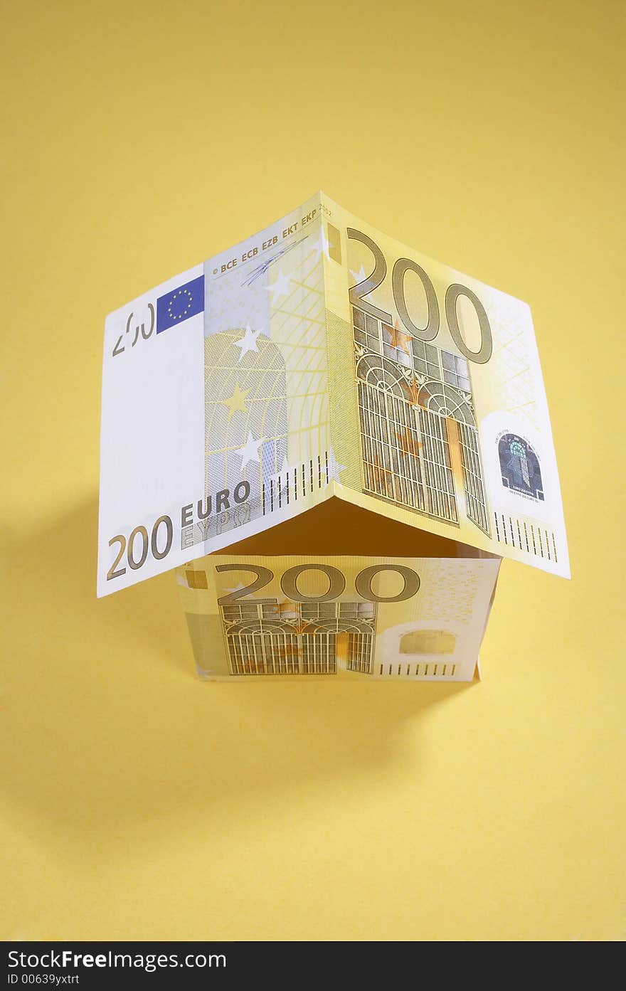 House made out of european paper-money. House made out of european paper-money