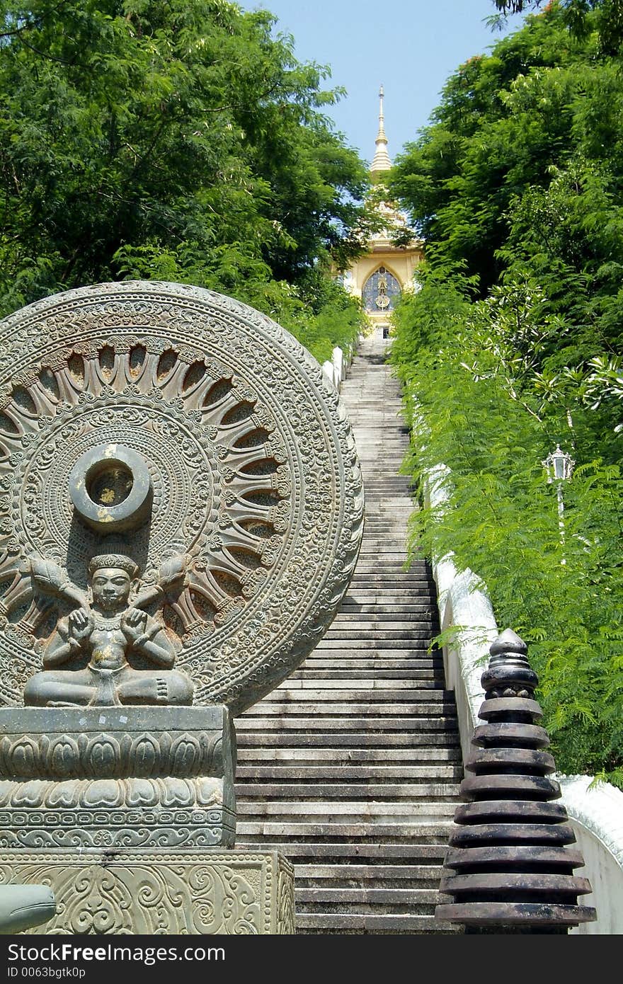 Buddhist Temple On Hilltop