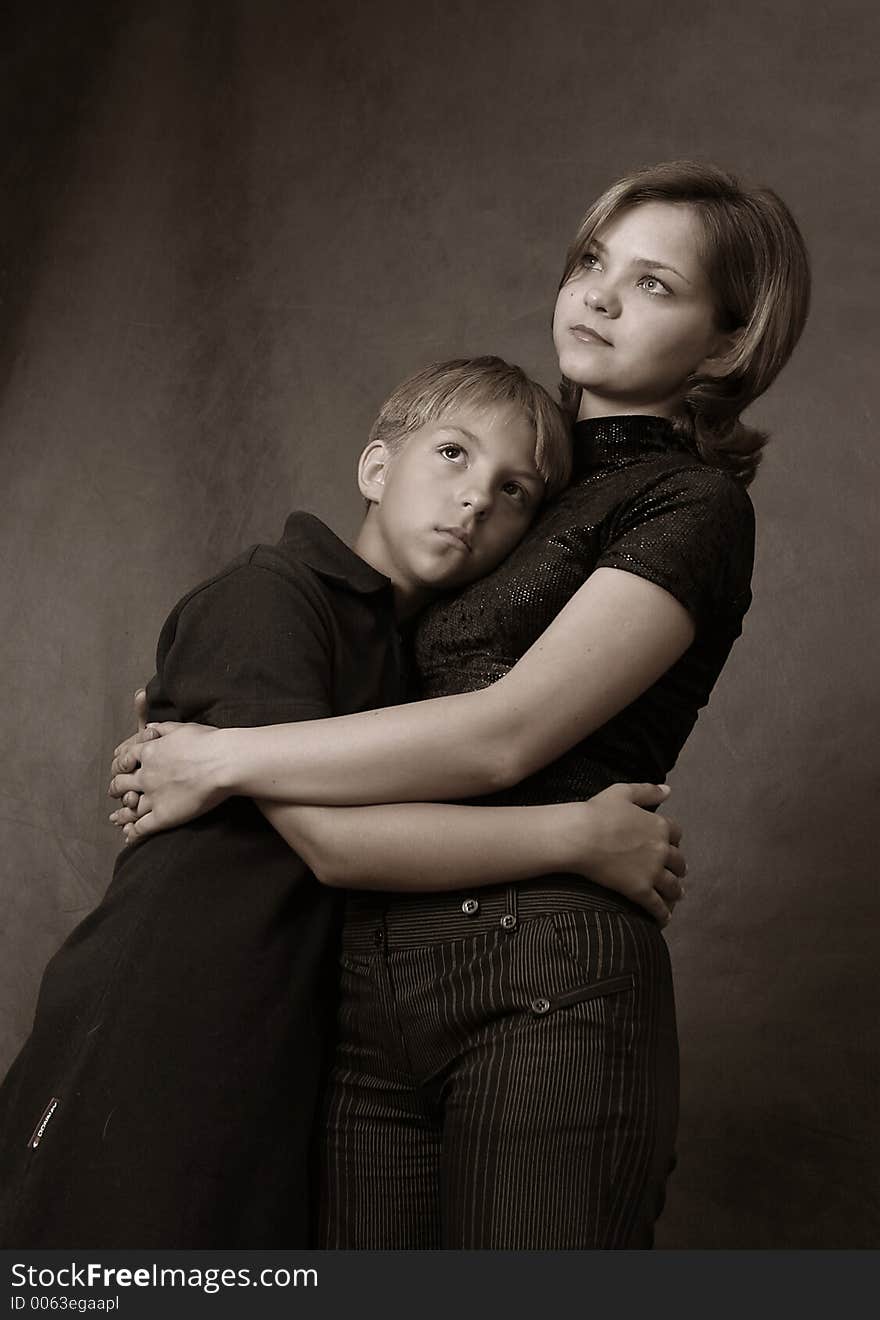 Portrait of the two girls. Portrait of the two girls