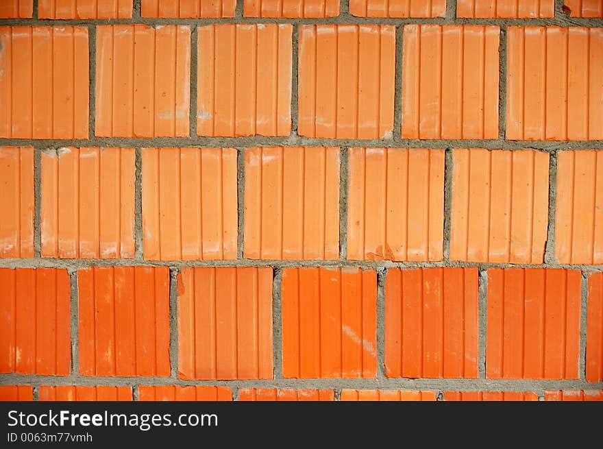 Red brick wall. Red brick wall