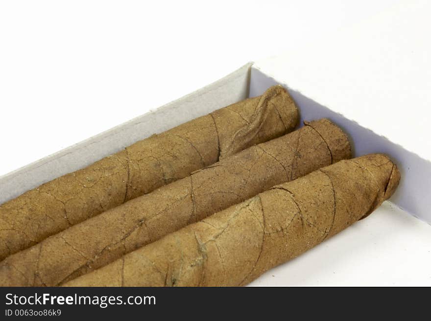 Cigarillos in a box - detail