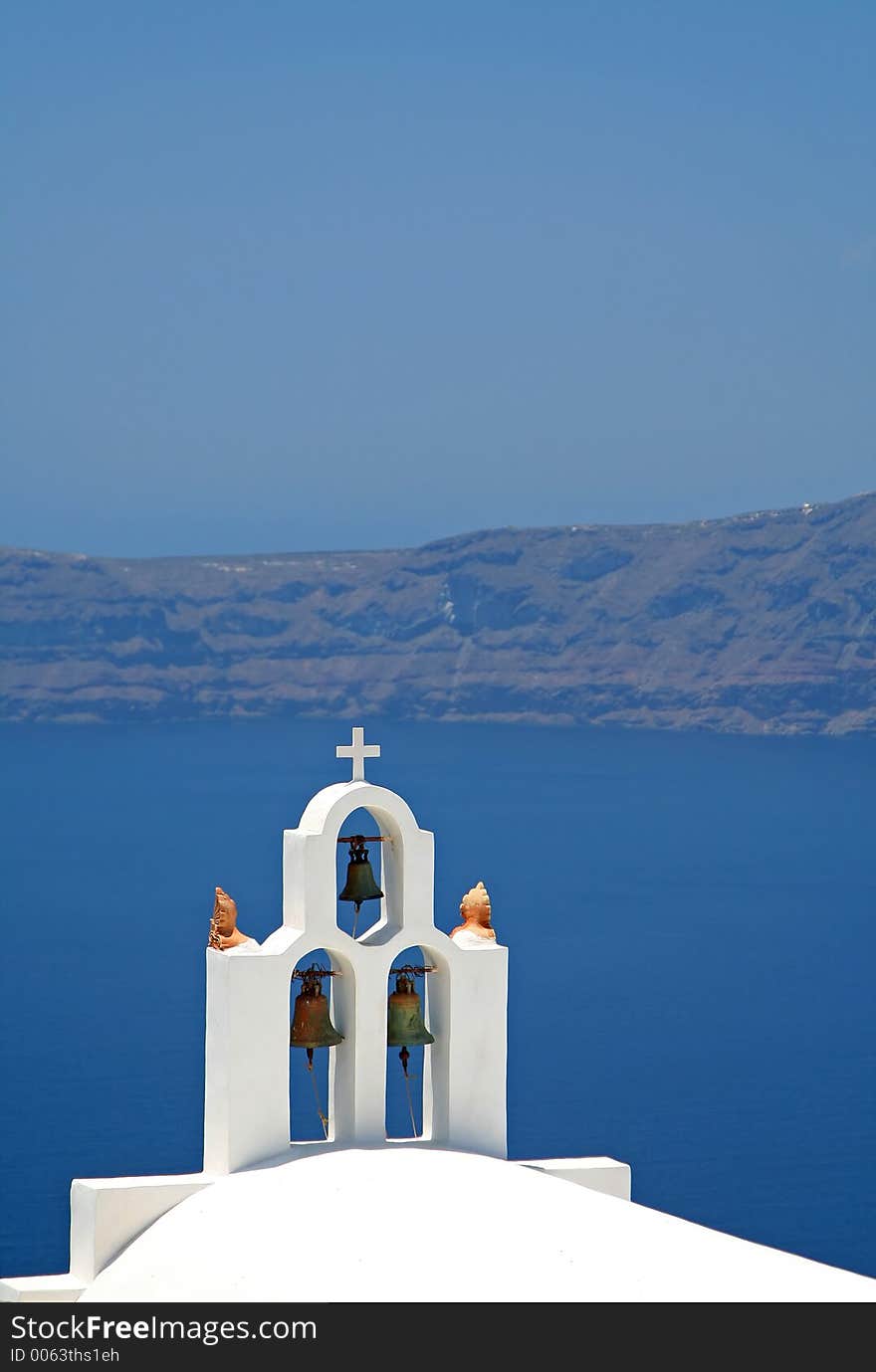 Bell tower at Santorini Island, Greece