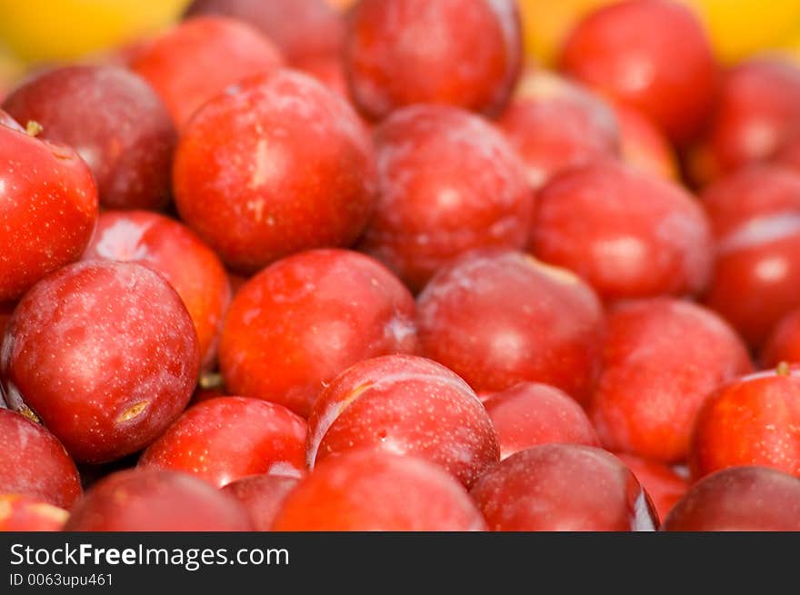 Red plums