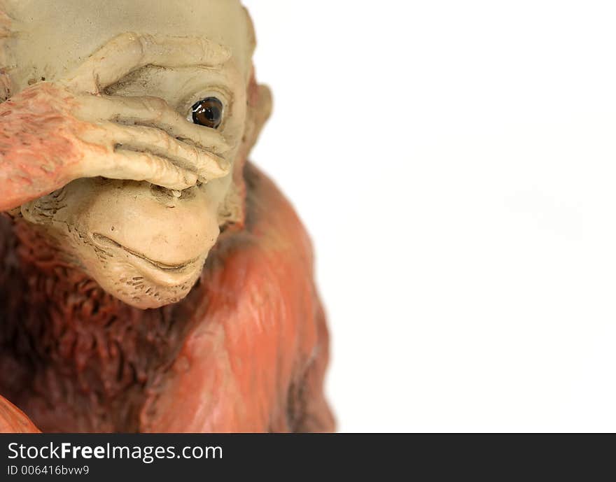 Photo of a Chimpanzee Clay Sculpture