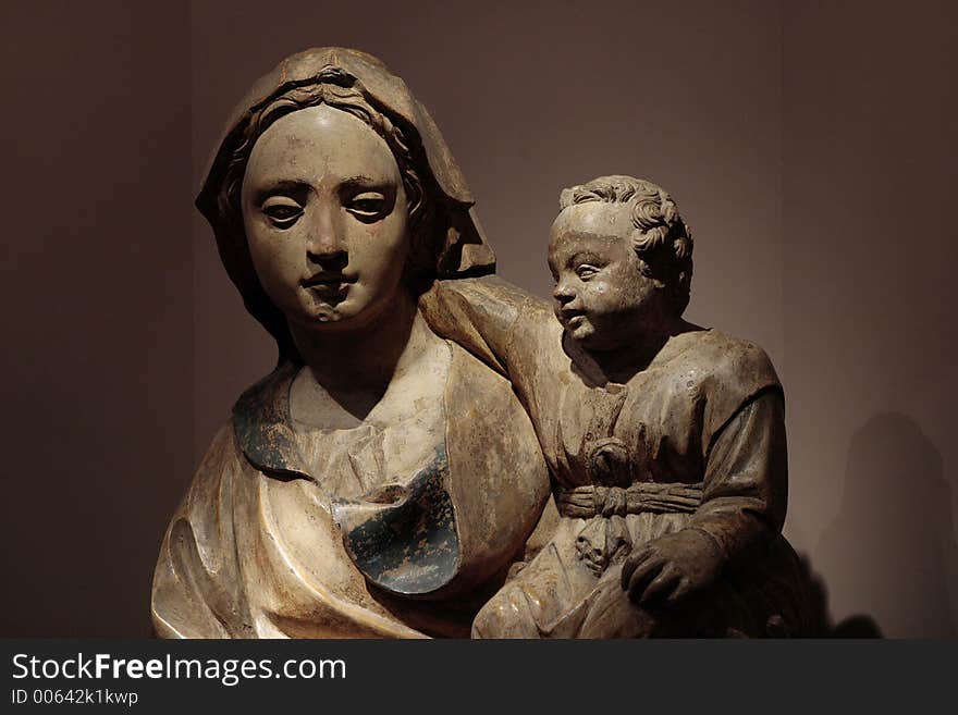 Statue Of Madonna And Infant