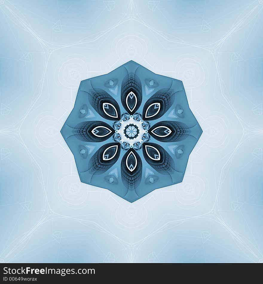 Blue flower style pattern. Blue flower style pattern