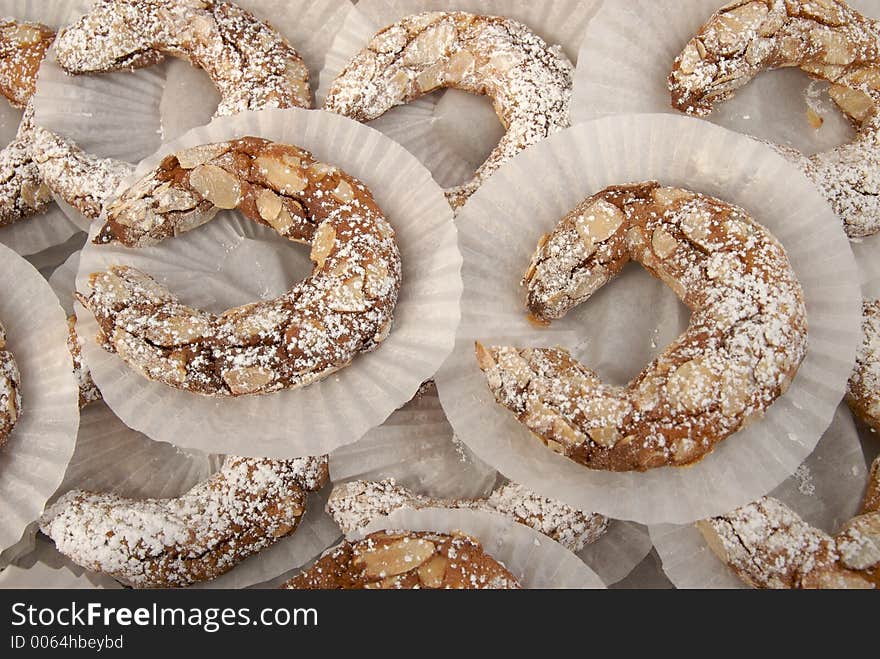 Fresh almond pastries. Fresh almond pastries