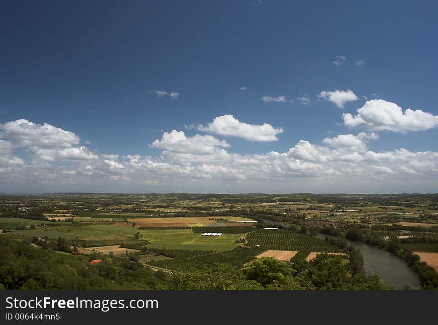 View on the Garonne river in Southern France