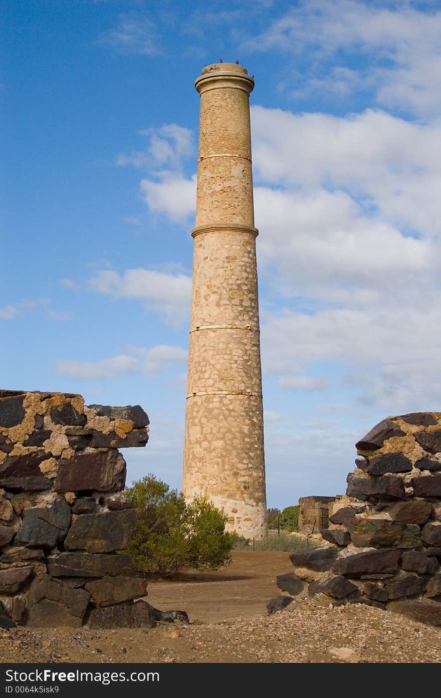 The Hughes Enginehouse chimney at Moonta, South Australia.