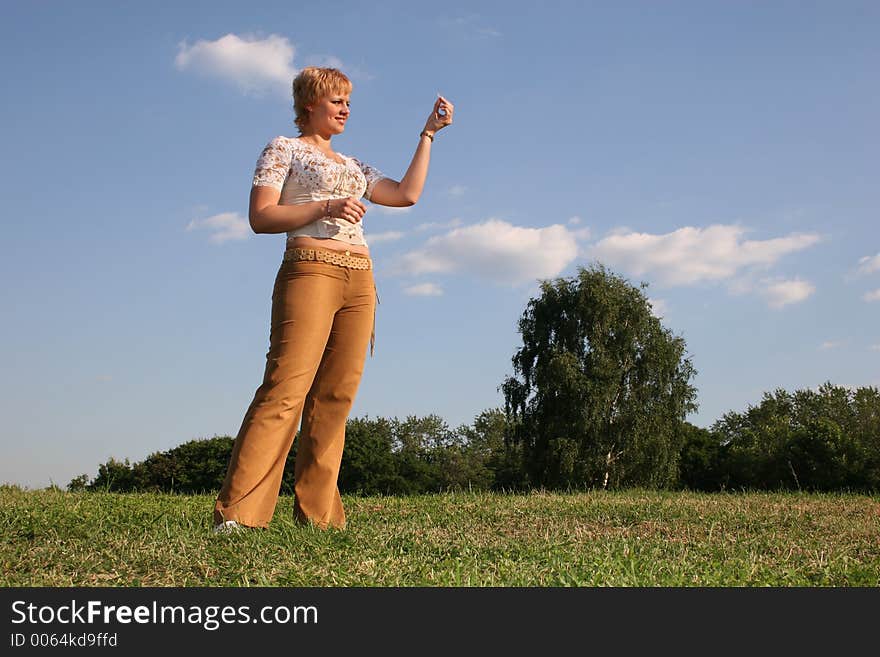 Girl on meadow