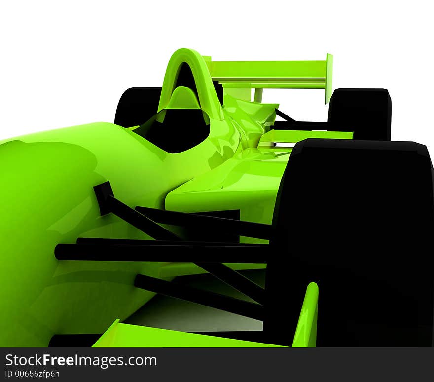 A Formula One Car on white backdrop008. A Formula One Car on white backdrop008