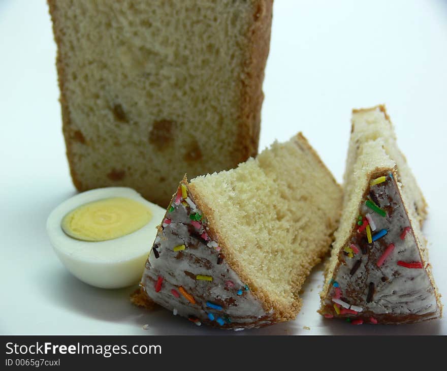 Bread festive  with cut slices 02