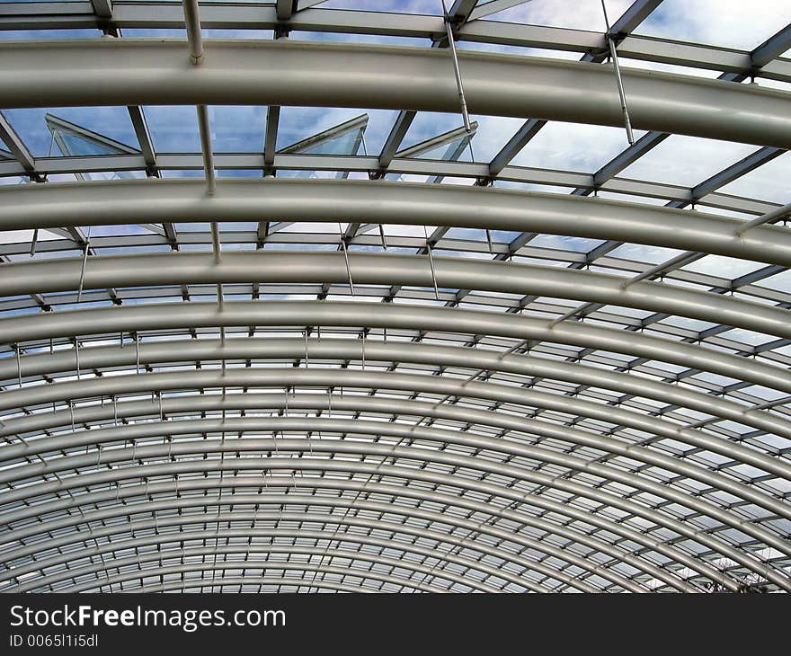 The roof of the national botanical garden of wales greenhouse. The roof of the national botanical garden of wales greenhouse