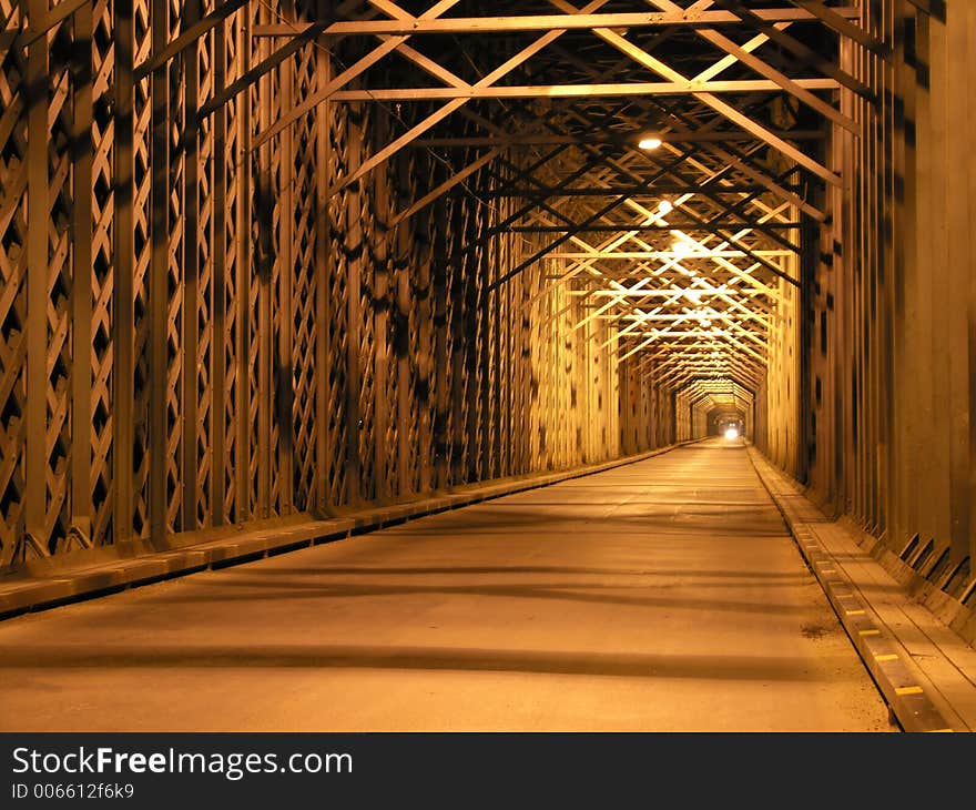 Iron Bridge At Night