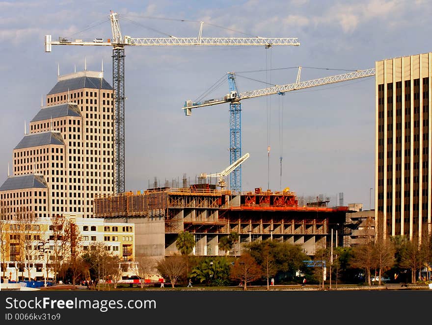 Construction in downtown Orlando, Florida. Construction in downtown Orlando, Florida