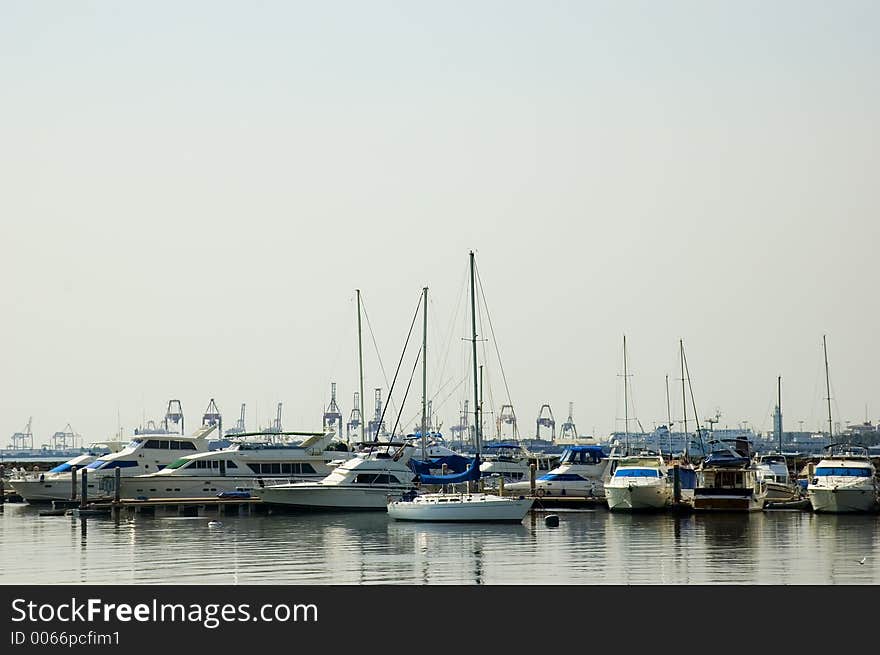 Yachts docked in Manila Bay. Yachts docked in Manila Bay