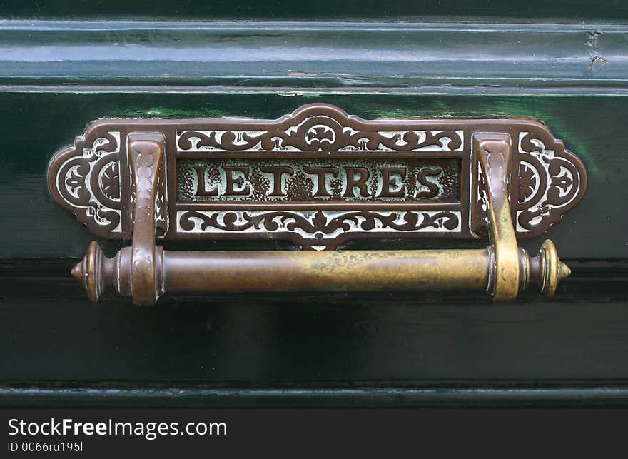 Letter box in Bruges, Belgium