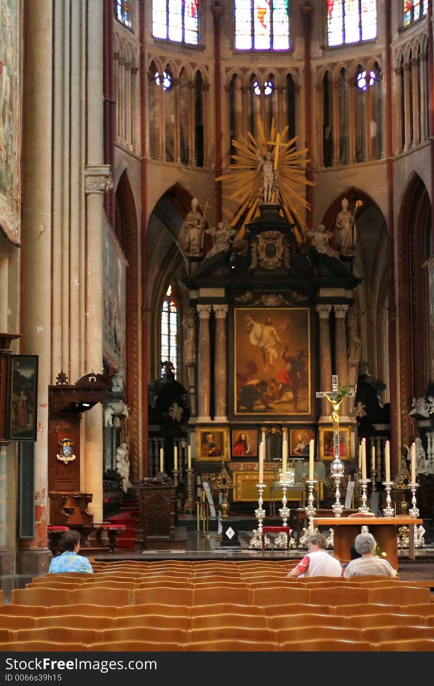 Interior of Cathedral, bruges, belgium. Interior of Cathedral, bruges, belgium