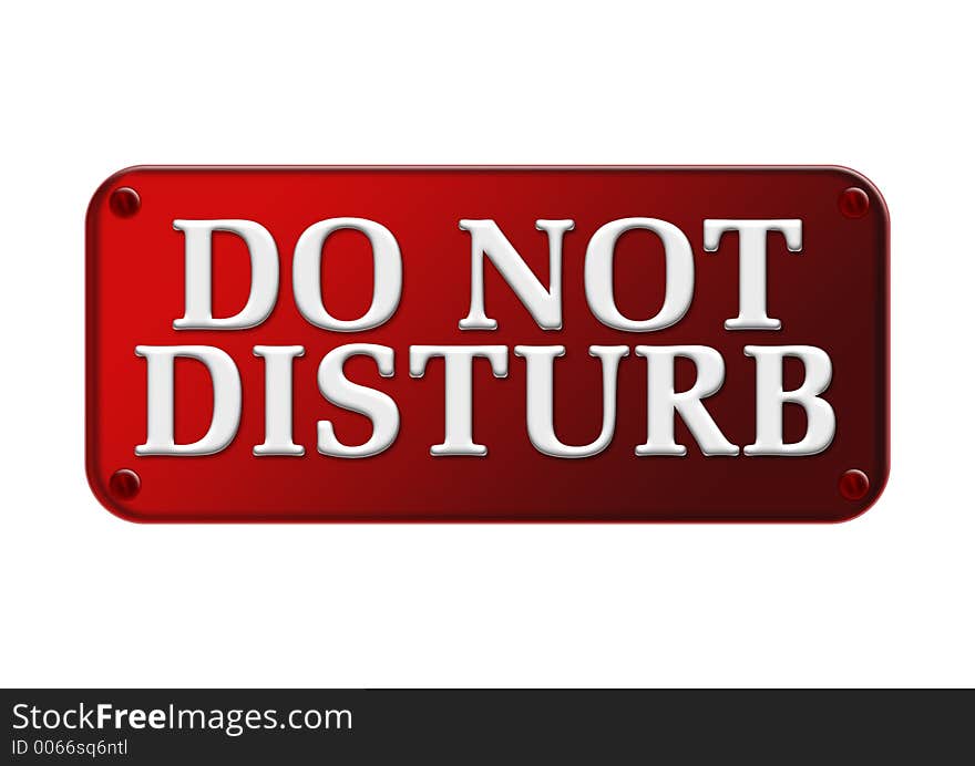 do not disturb board hanging on the door