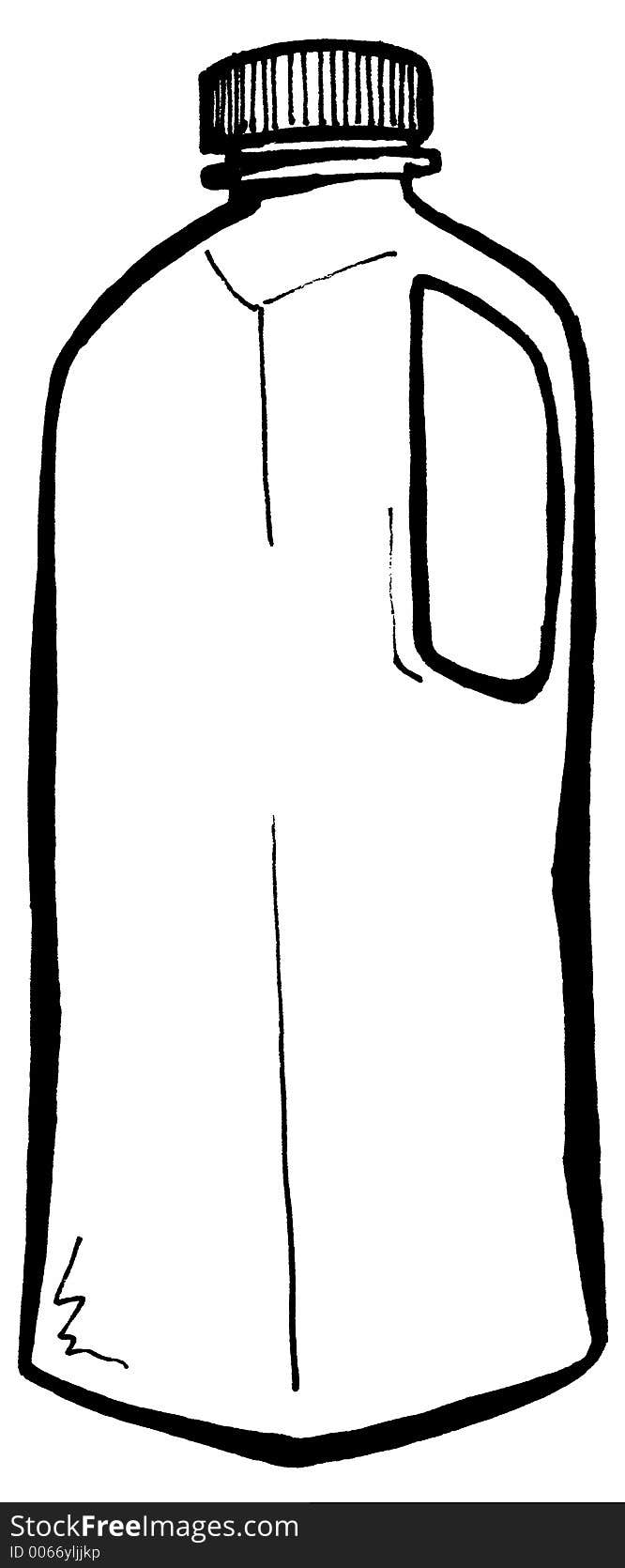 Illustration of milk or juice bottle. Illustration of milk or juice bottle