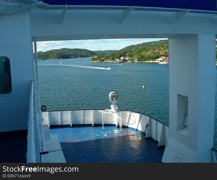 Cruise ship in the Oslofjord.