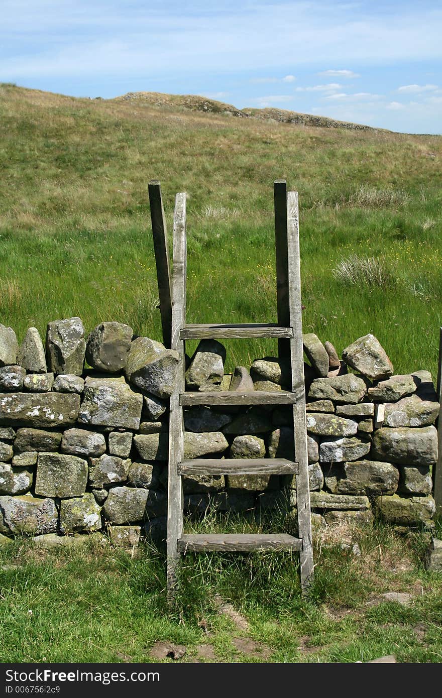 Northumbrian wooden style is how you get over the dry stone wall. Northumbrian wooden style is how you get over the dry stone wall