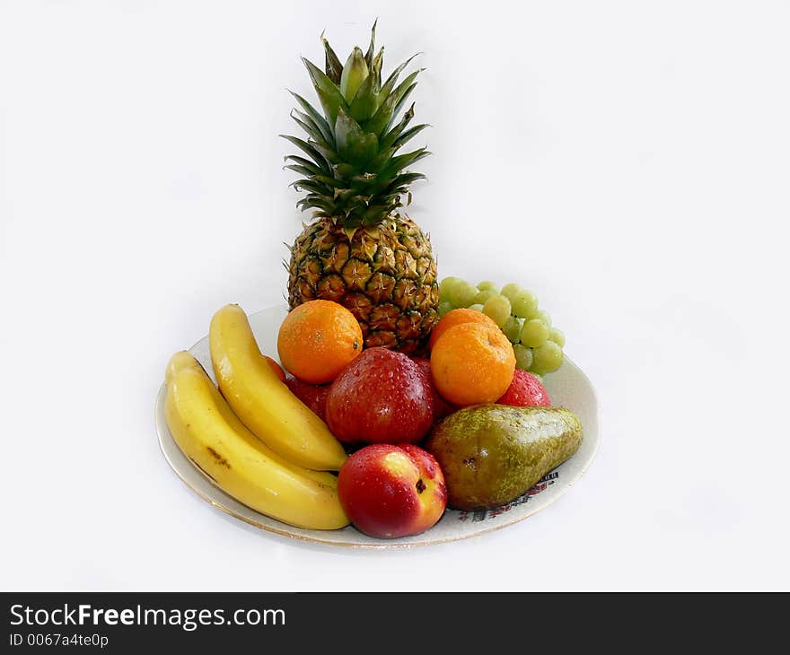 Fruits assorted isolated on white. Fruits assorted isolated on white