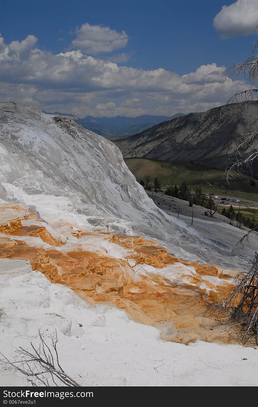 Mineral formation on mountain