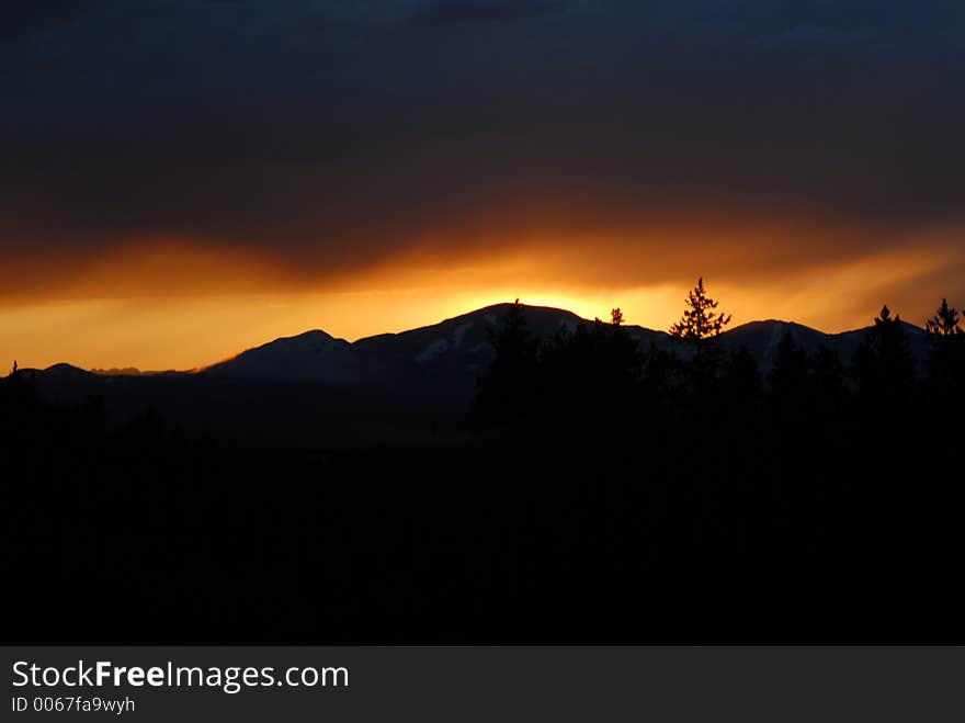 Sunset at Yellowstone Natl Park