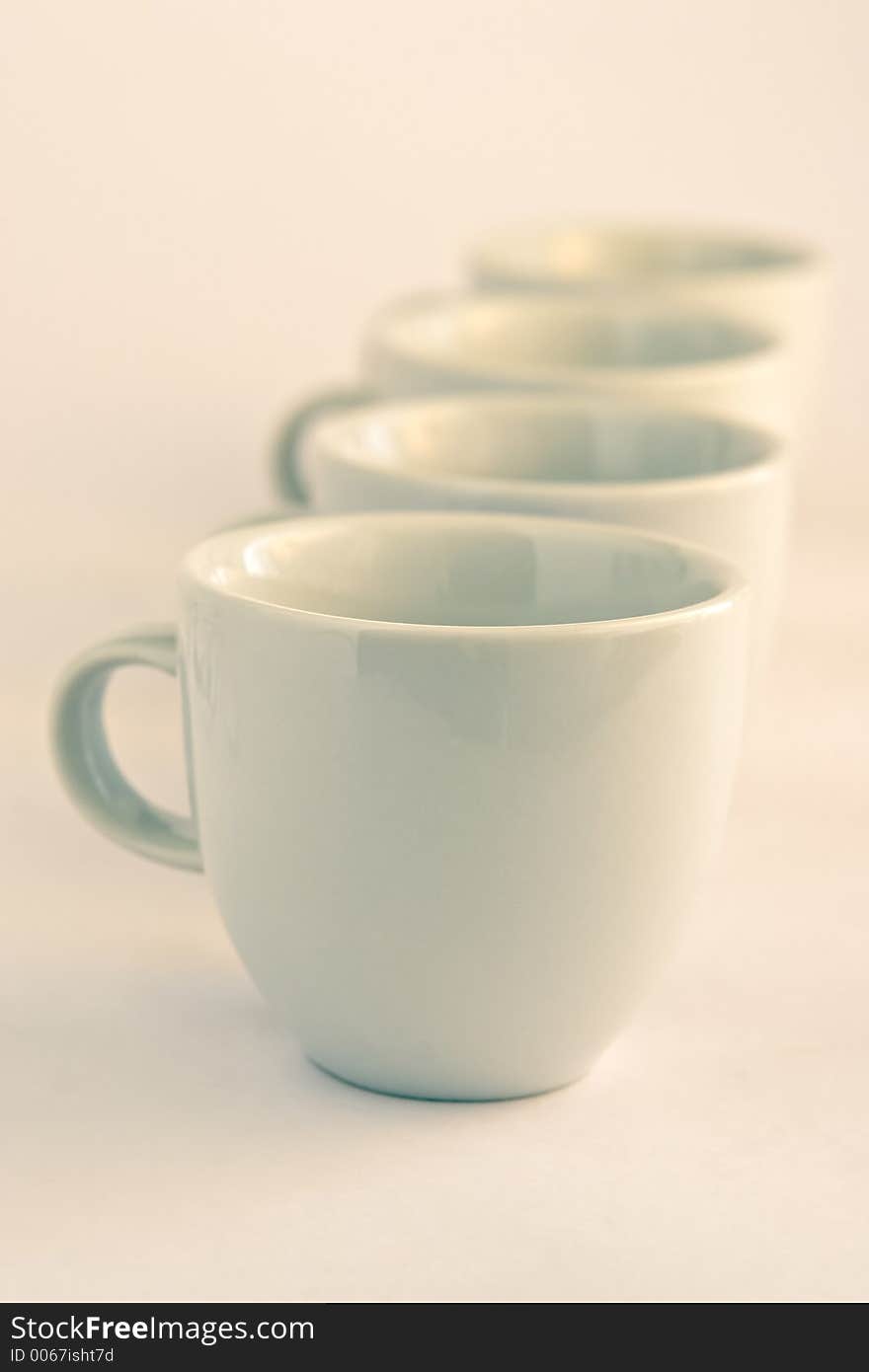 Line of cups background