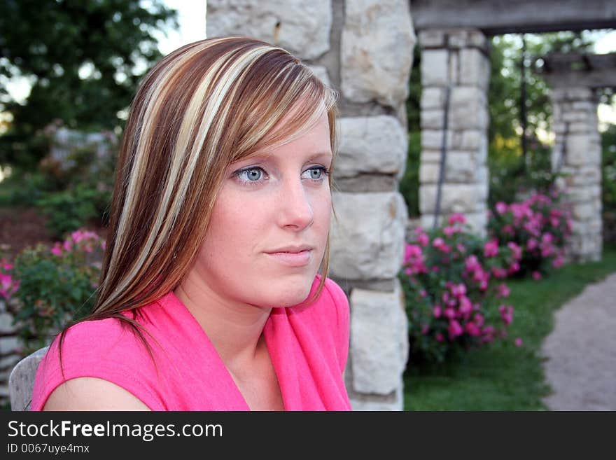 Young Lady In Garden